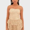 “Nightfall" dress gold