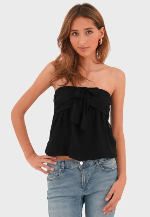 "Bow" top black