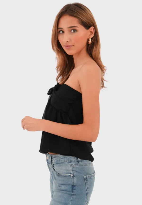 "Bow" top black