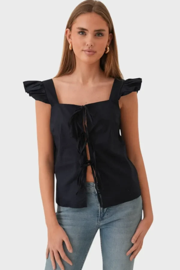 "Bow" top navy