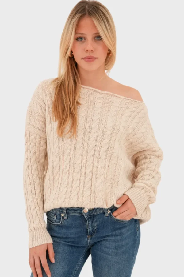 "Cable" sweater beige