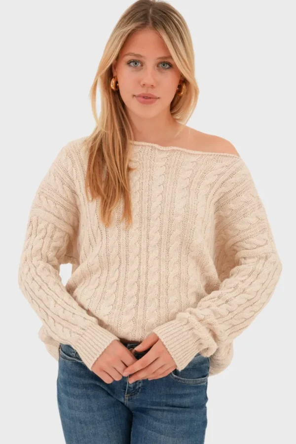 "Cable" sweater beige