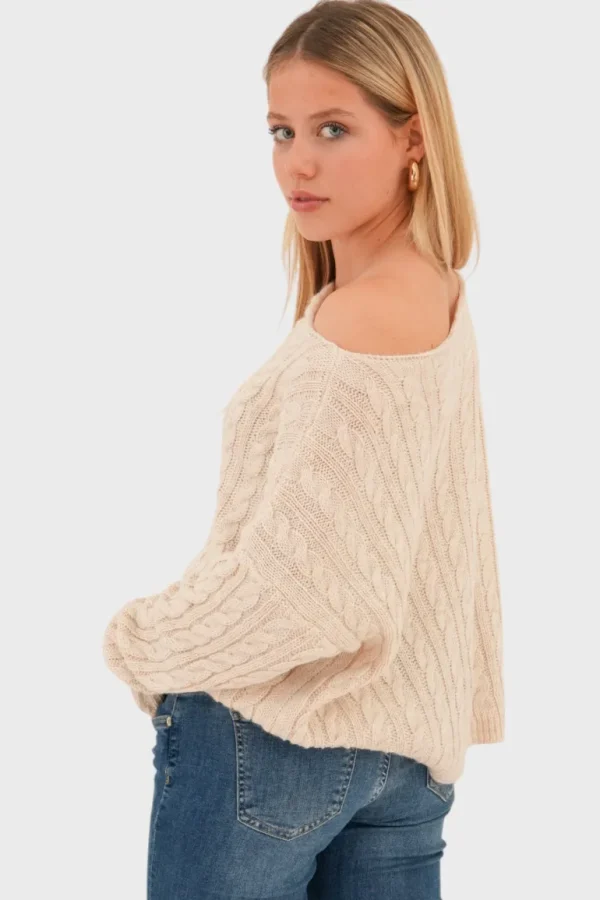 "Cable" sweater beige