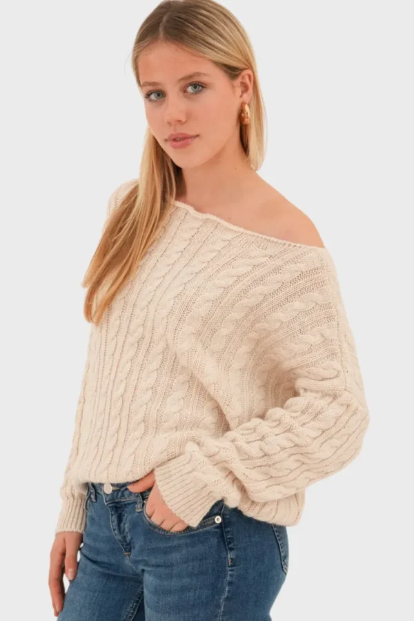 "Cable" sweater beige