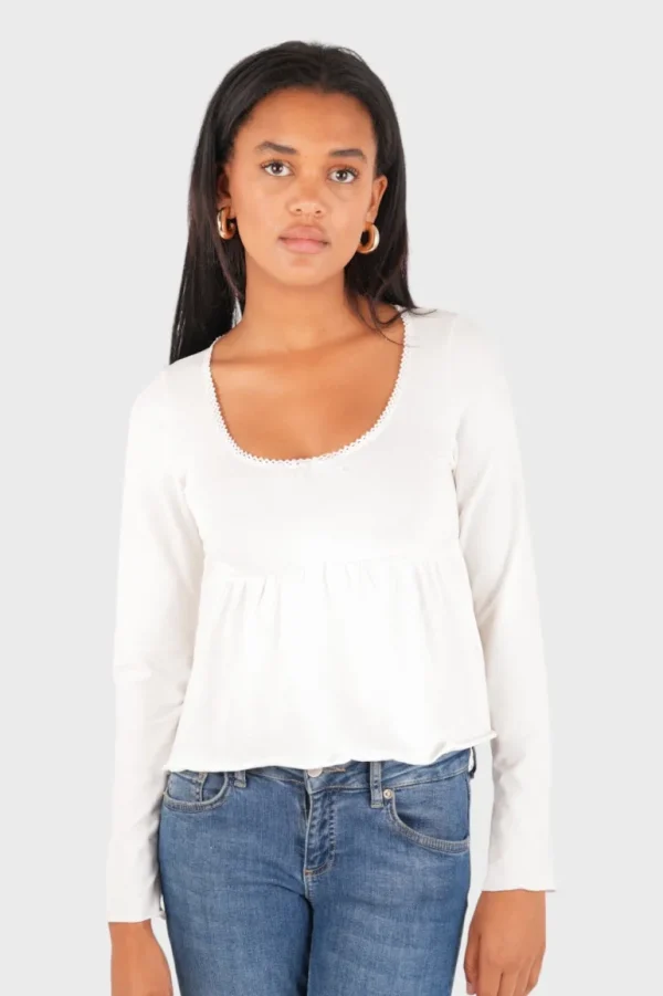 "Charlotte" top white