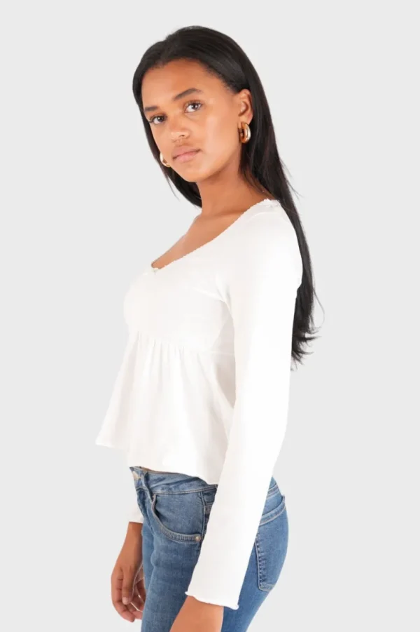 "Charlotte" top white