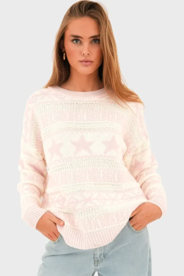 "Christmas" sweater light pink