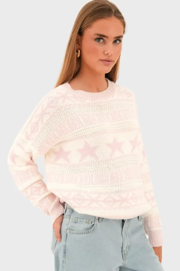 "Christmas" sweater light pink