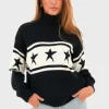 "Cosy star" sweater navy