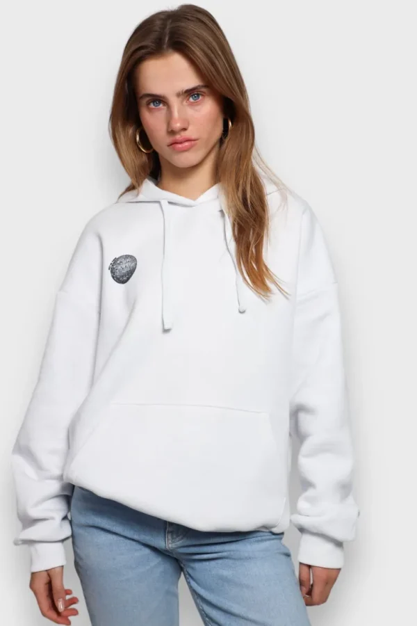 "Disco" hoodie white