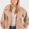 "Fall" coat beige