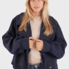 "Fall" coat navy