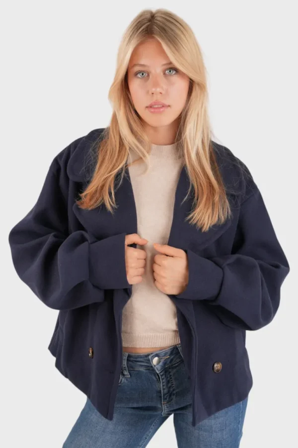 "Fall" coat navy