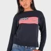 "Flag" sweater navy