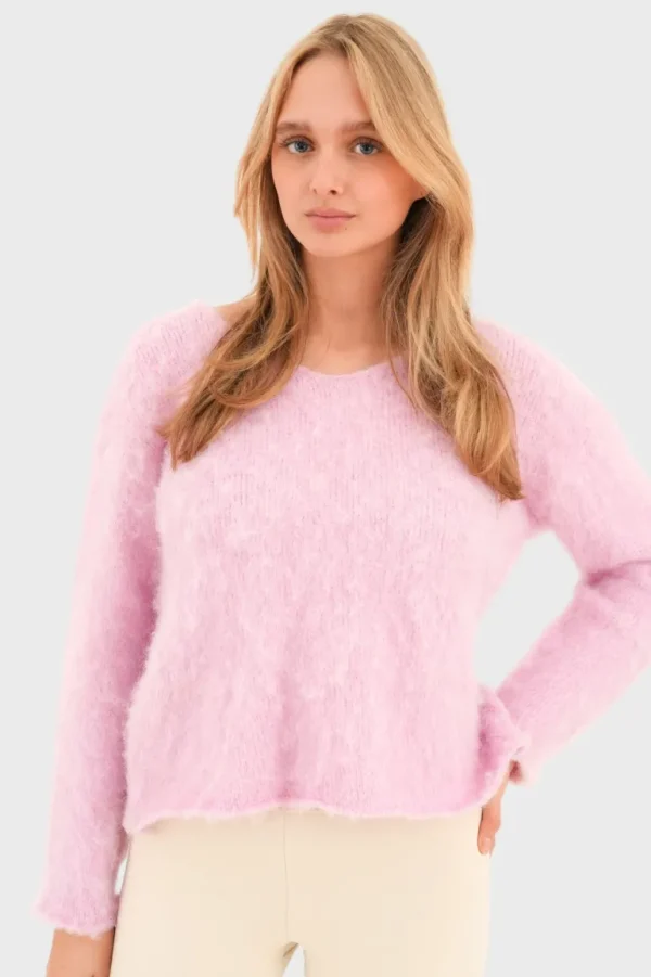 "Furry" sweater pink