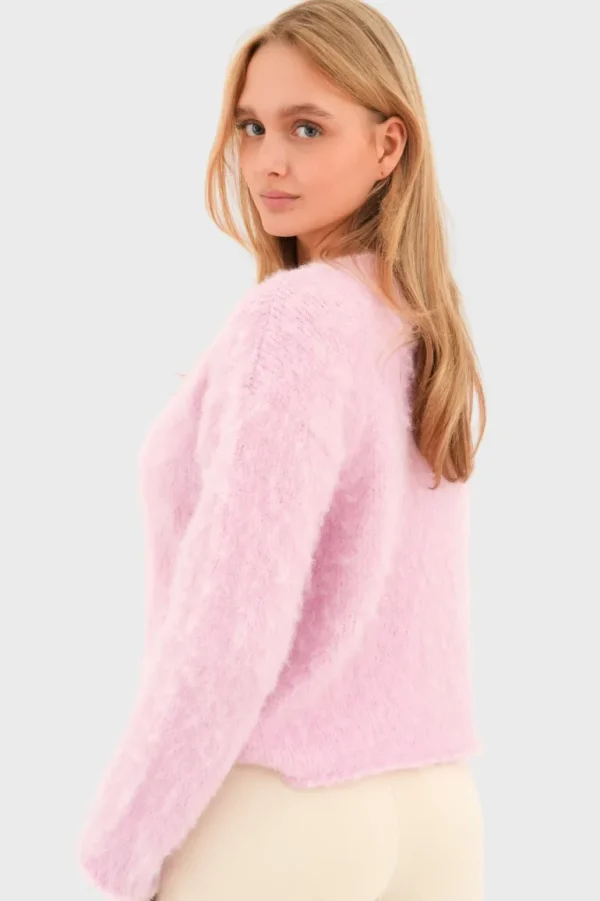 "Furry" sweater pink