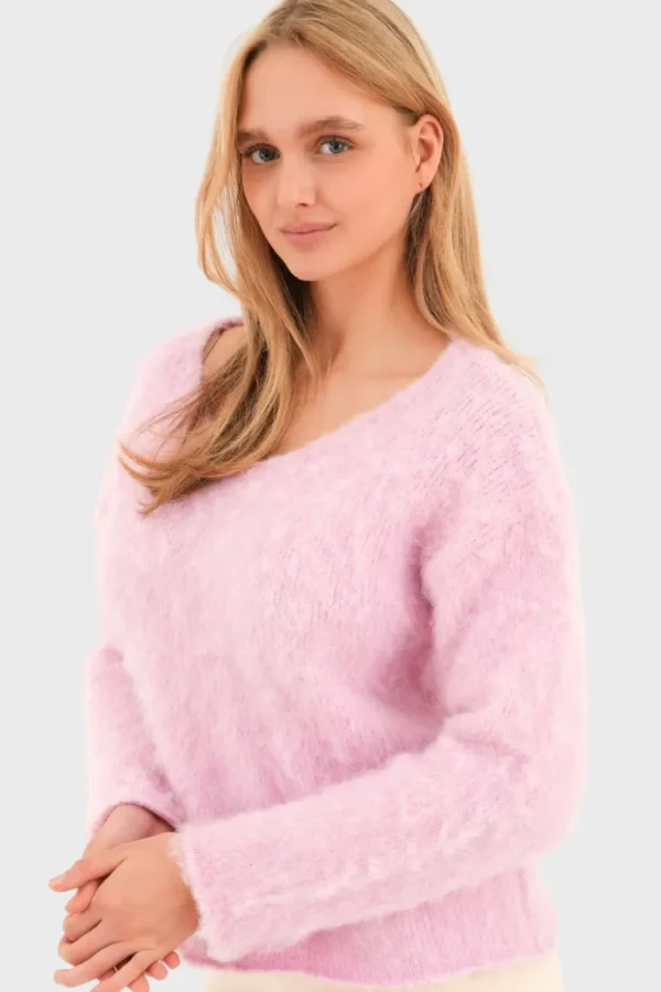 "Furry" sweater pink