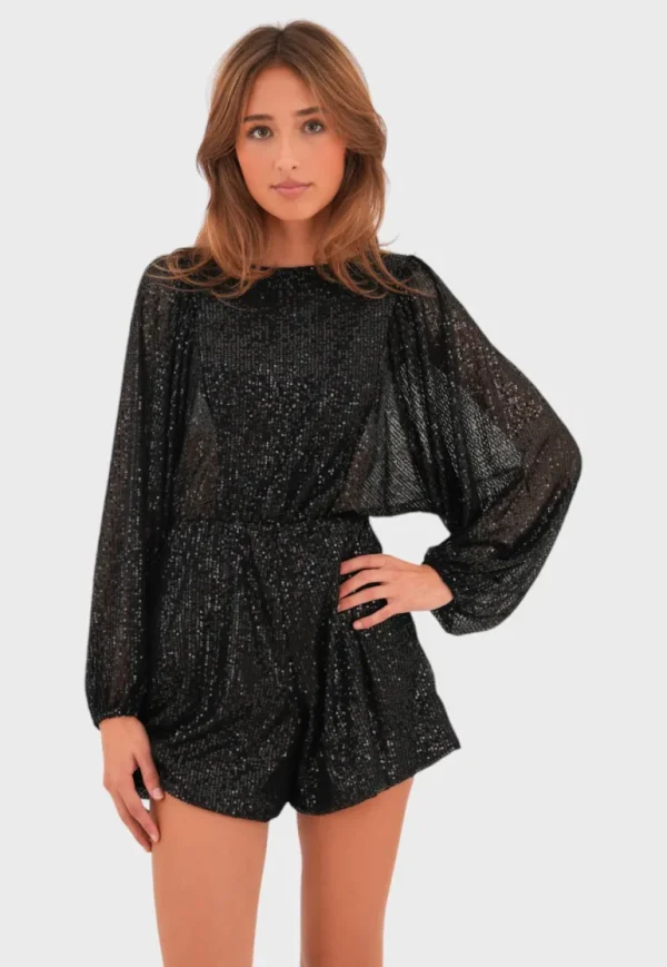 "Glimmer" playsuit black