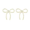 "Glitter bow" earrings gold