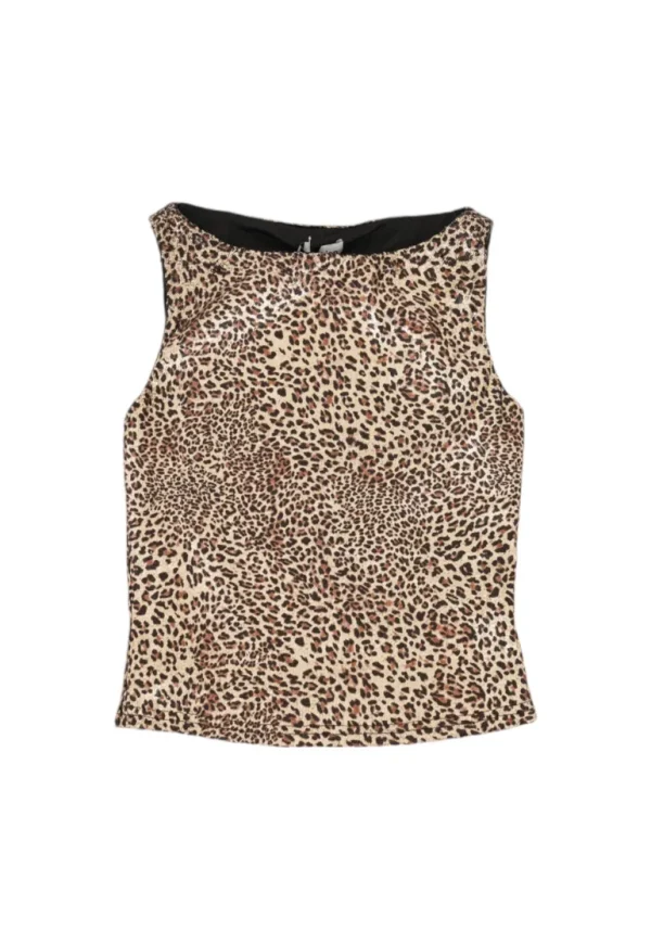 "Glitter leopard" top