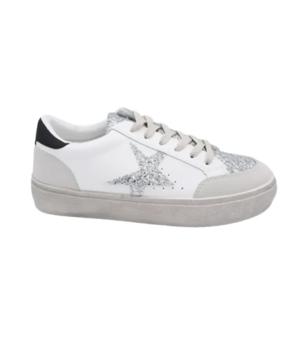 "Glitter star" shoes silver