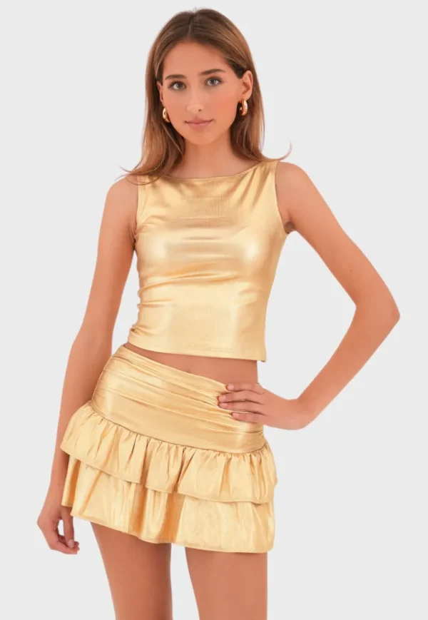 "Glitz" skirt gold