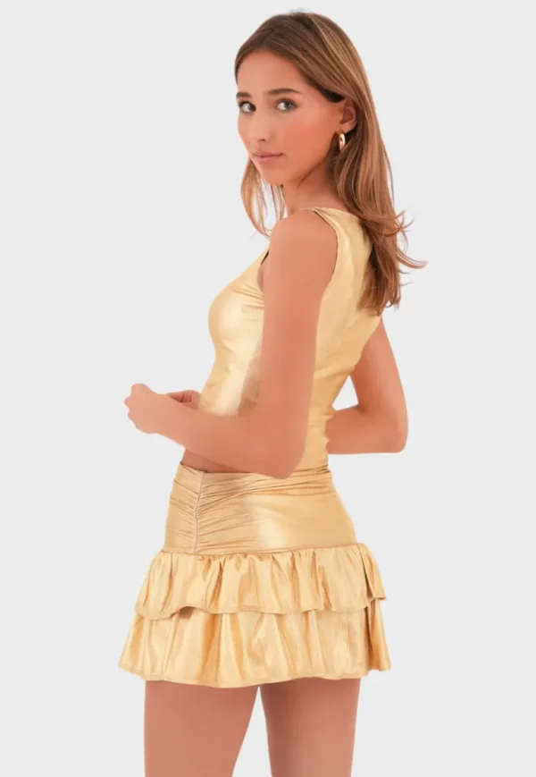 "Glitz" skirt gold