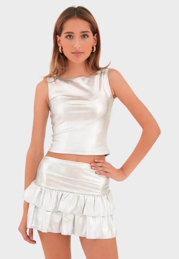 "Glitz" skirt silver