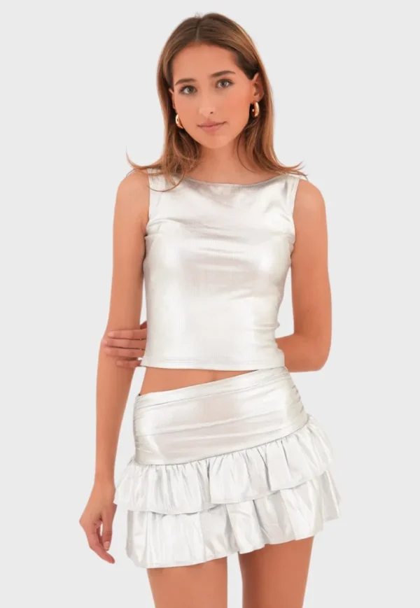 "Glitz" skirt silver