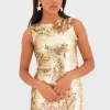 "Going out" dress gold