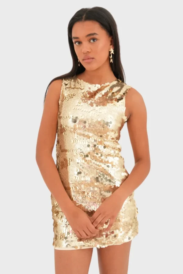 "Going out" dress gold