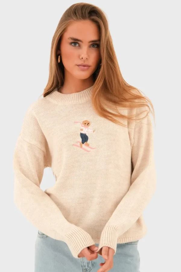 "Hit the slopes" sweater beige