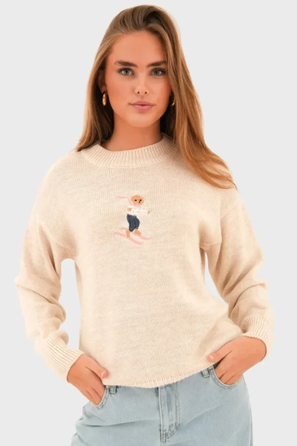 "Hit the slopes" sweater beige