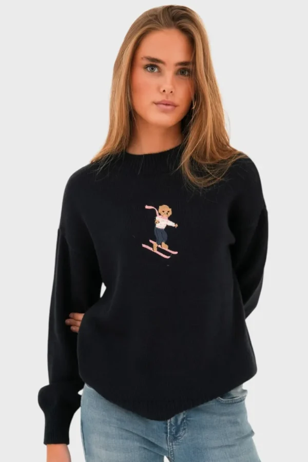 "Hit the slopes" sweater navy