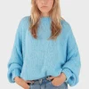 "Keep me warm" sweater blue