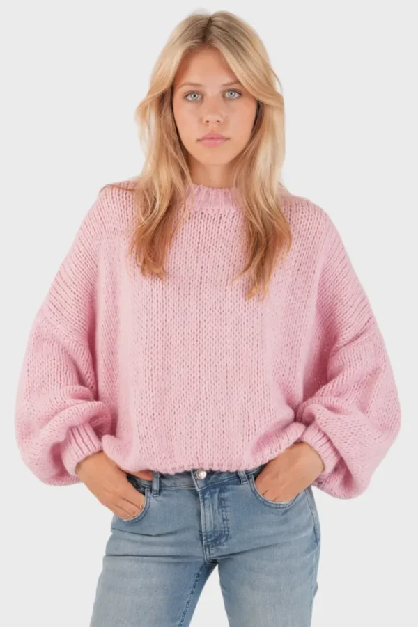 "Keep me warm" sweater baby pink