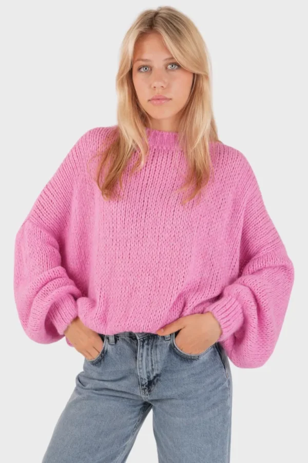 "Keep me warm" sweater pink