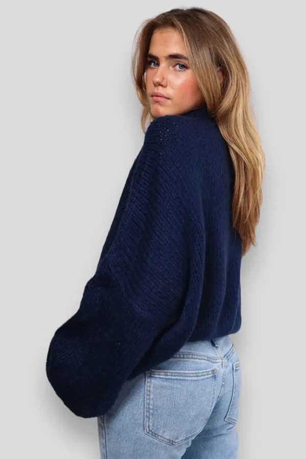 "Keep me warm" sweater navy