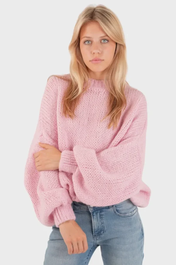 "Keep me warm" sweater baby pink