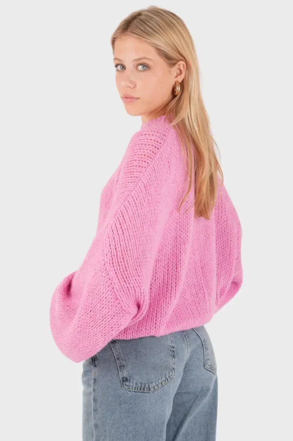 "Keep me warm" sweater pink