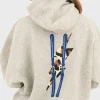 "Leopard ski" hoodie grey