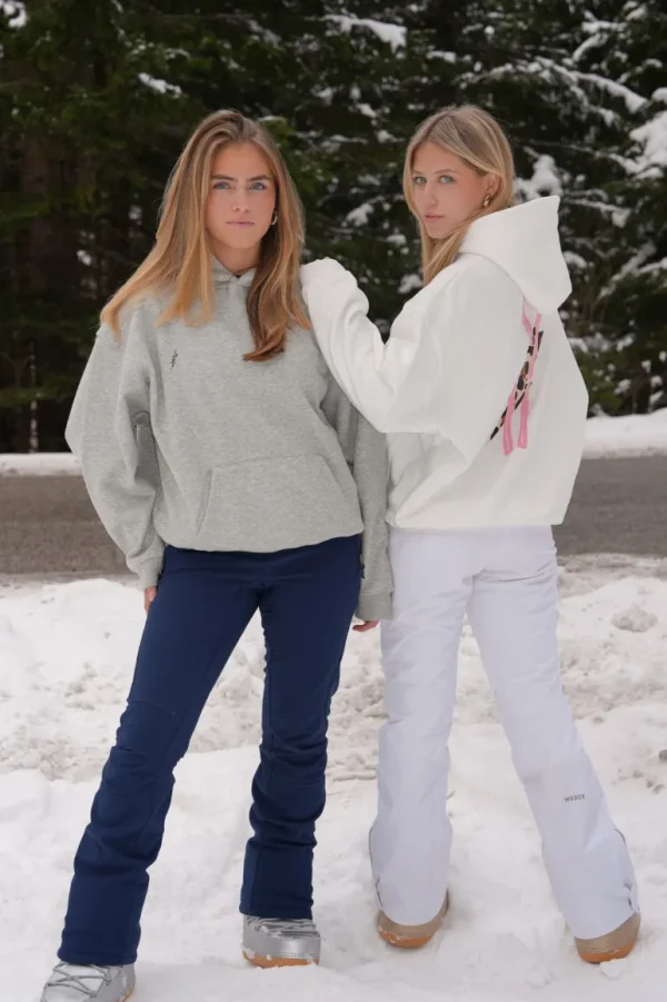 "Leopard ski" hoodie white