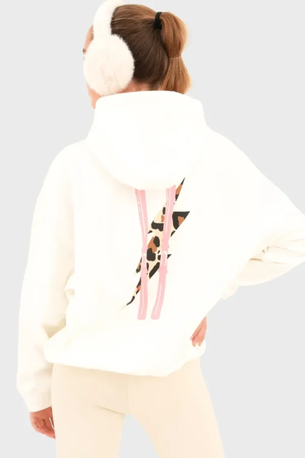 "Leopard ski" hoodie white