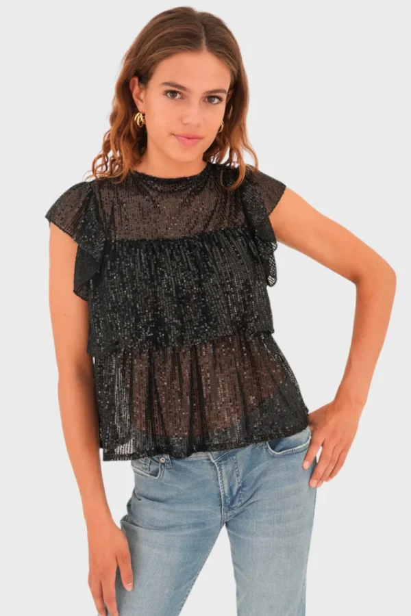 "Lottie" top black