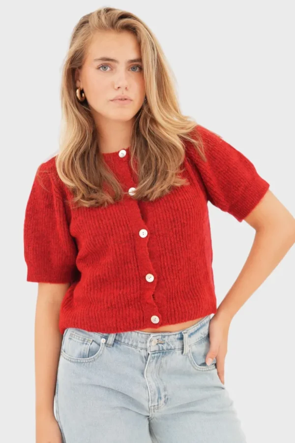 "Mila" sweater red