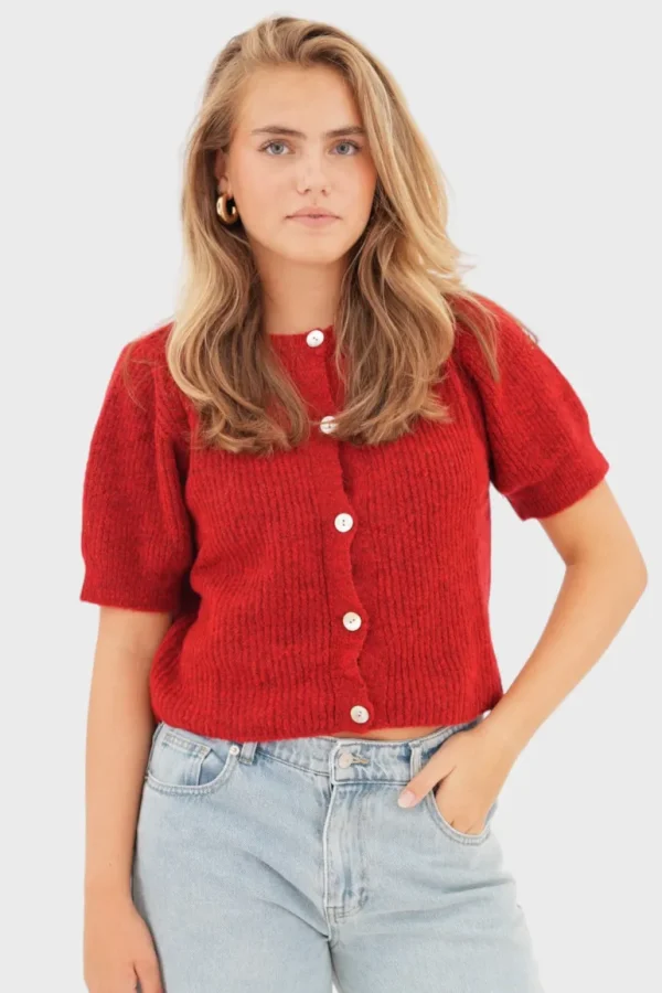 "Mila" sweater red