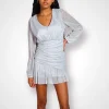 "Night fever" dress silver