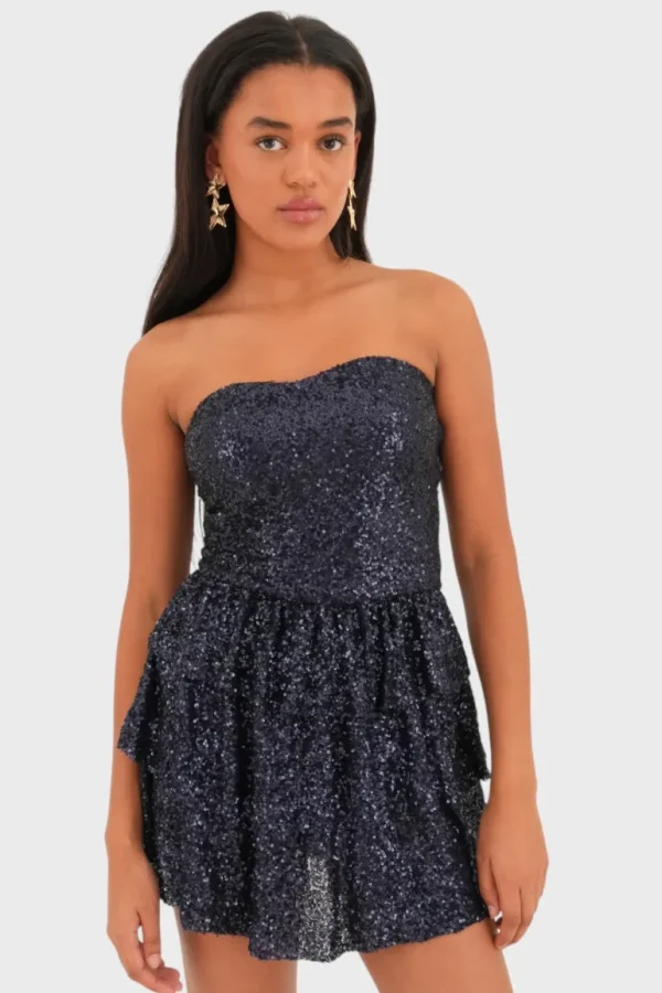 "Nightfall" dress navy