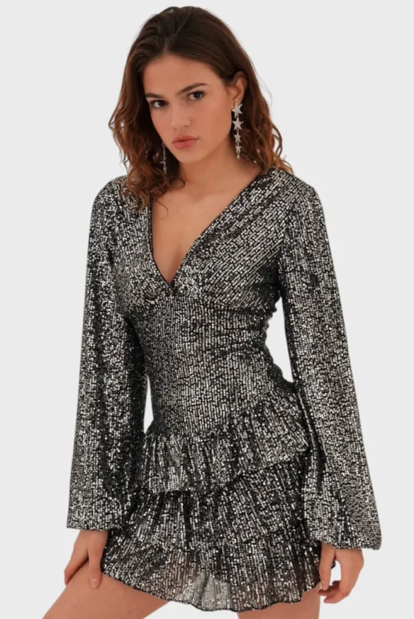 "Paris" dress silver