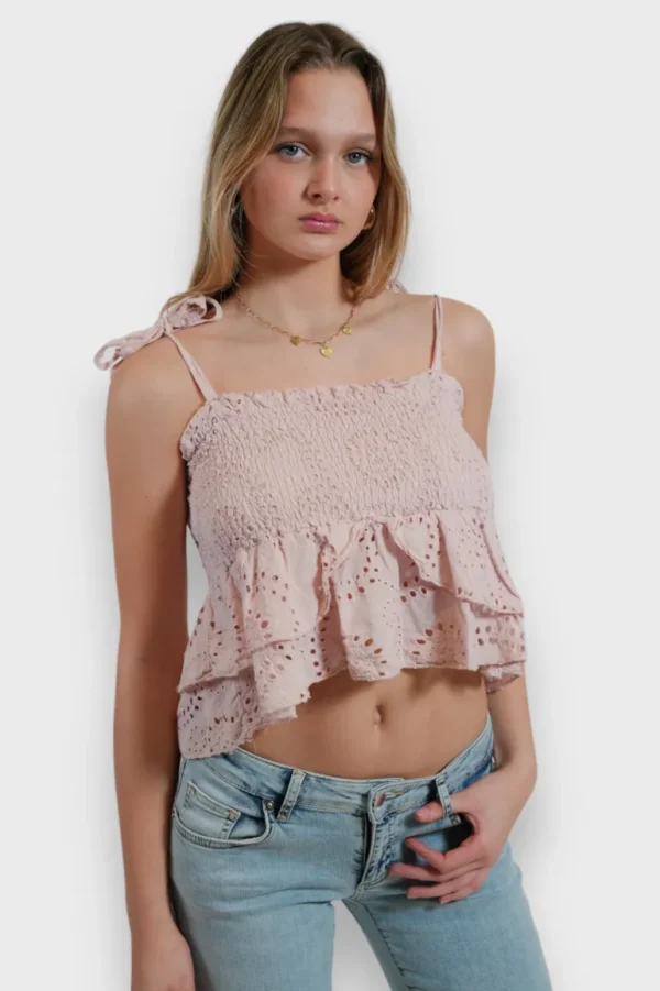 "Poppy" top pink